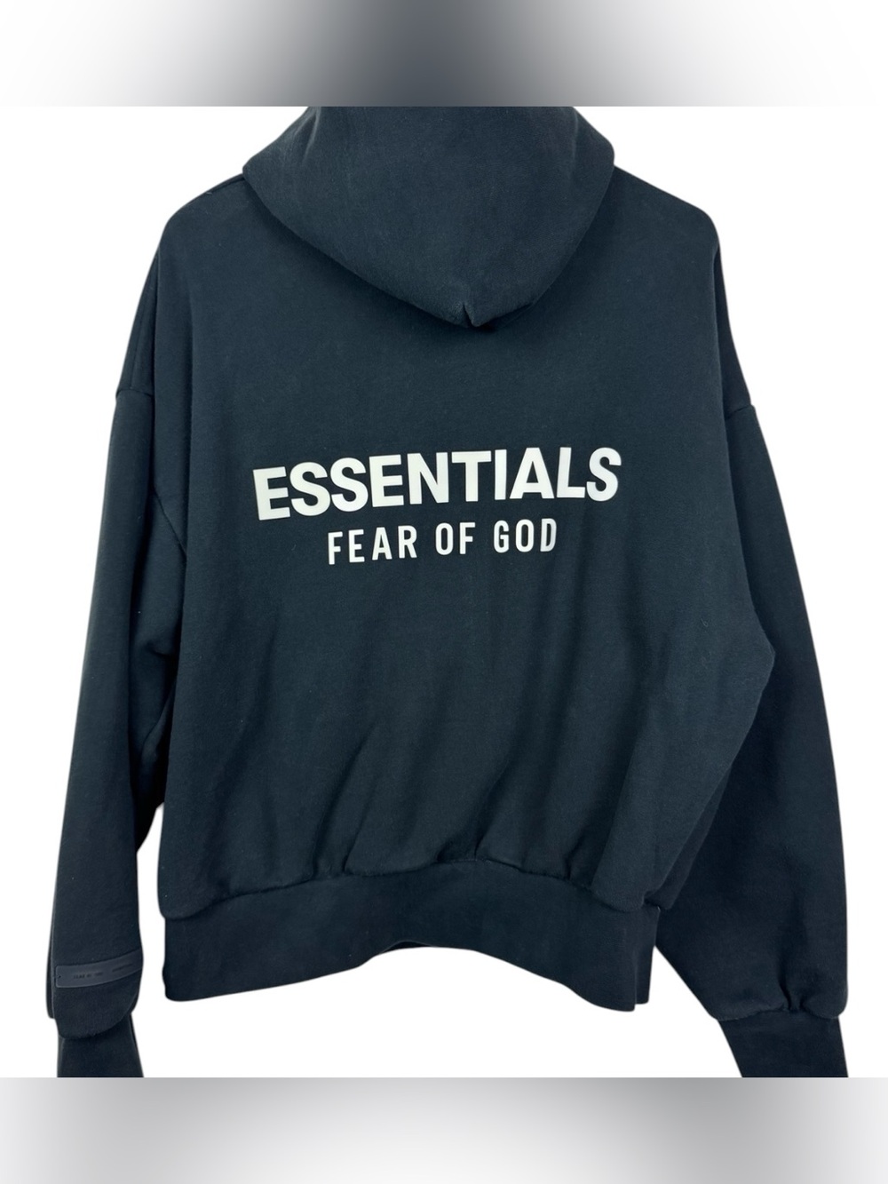 Fear of God Essentials Hoodie Black Pullover Sweatshirt M